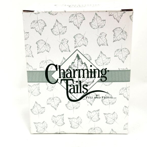 Fitz & Floyd Charming Tails Mouse & Pumpkin Figurine Collectible Signed - Picture 8 of 10